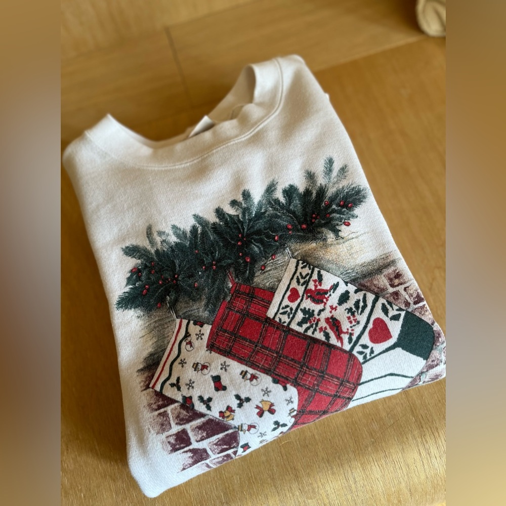 Cottage Essentials Christmas Crewneck Sweater ~ M
